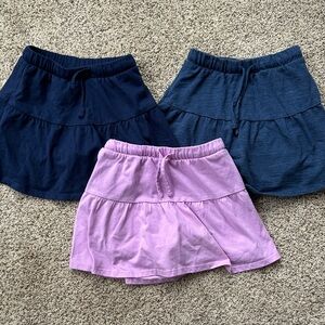 3 - Jumping Beans Girls size 6 Lavender, Blue, and Navy Skorts